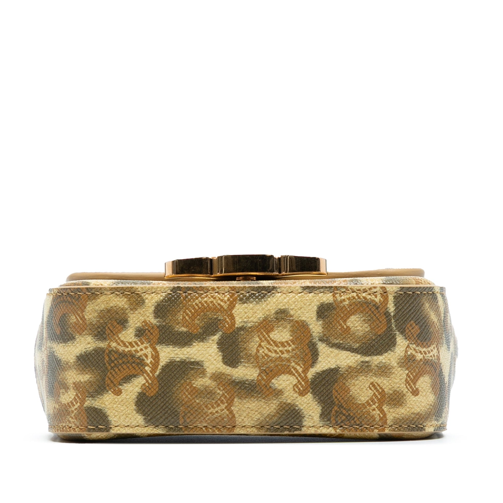 Celine Mini Calfskin Leopard Print Claude Crossbody