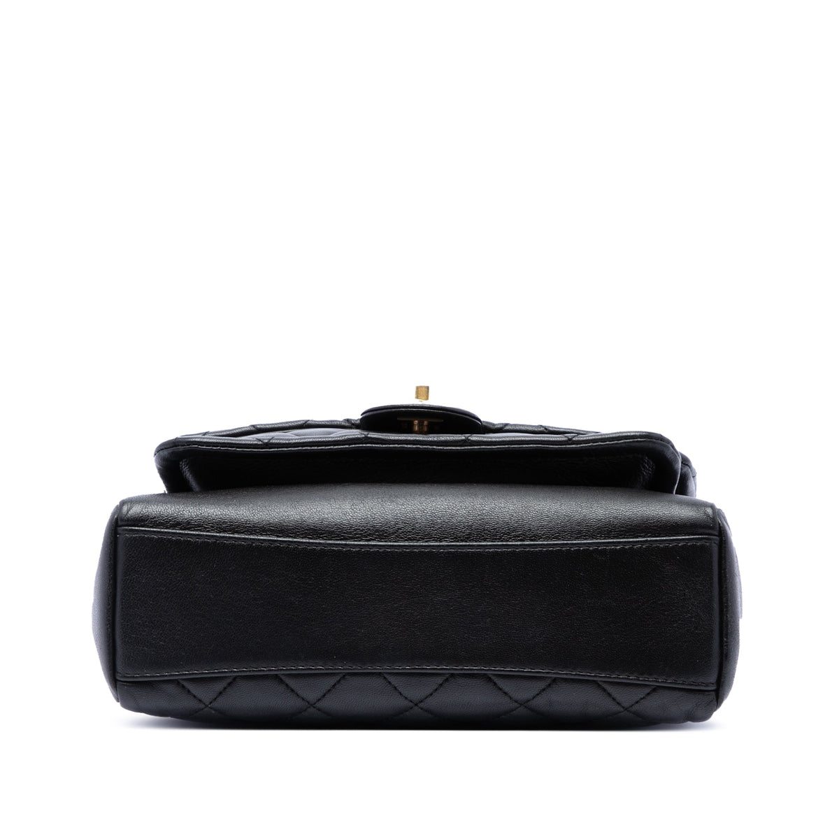 Chanel Small Quilted Lambskin Chain Link Flap — Black
