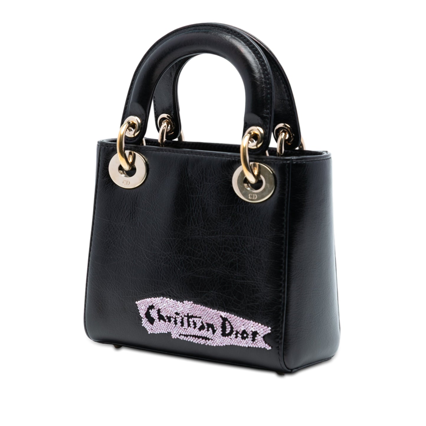 Dior Mini Calfskin Beaded Lady Dior