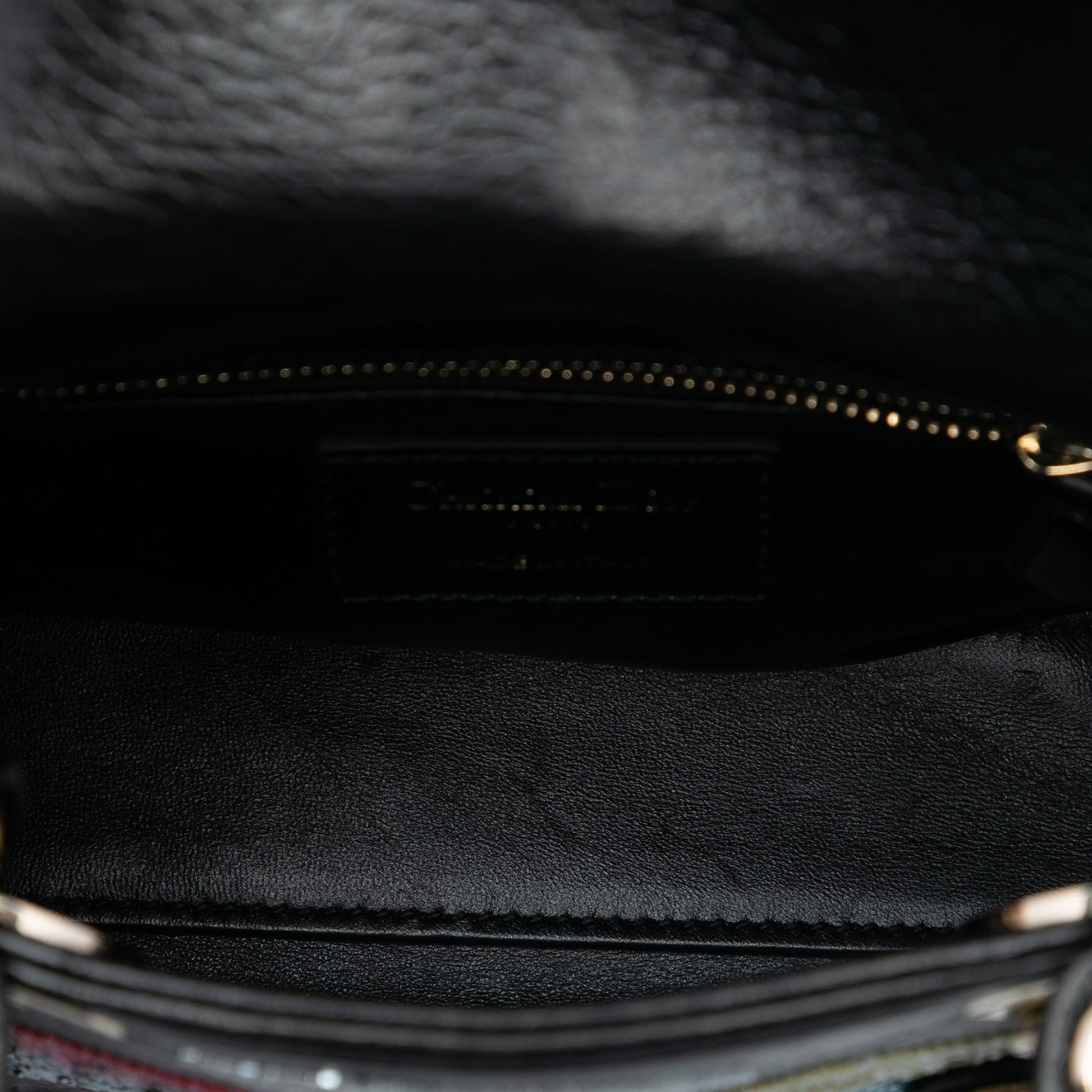 Dior Mini Calfskin Beaded Lady Dior