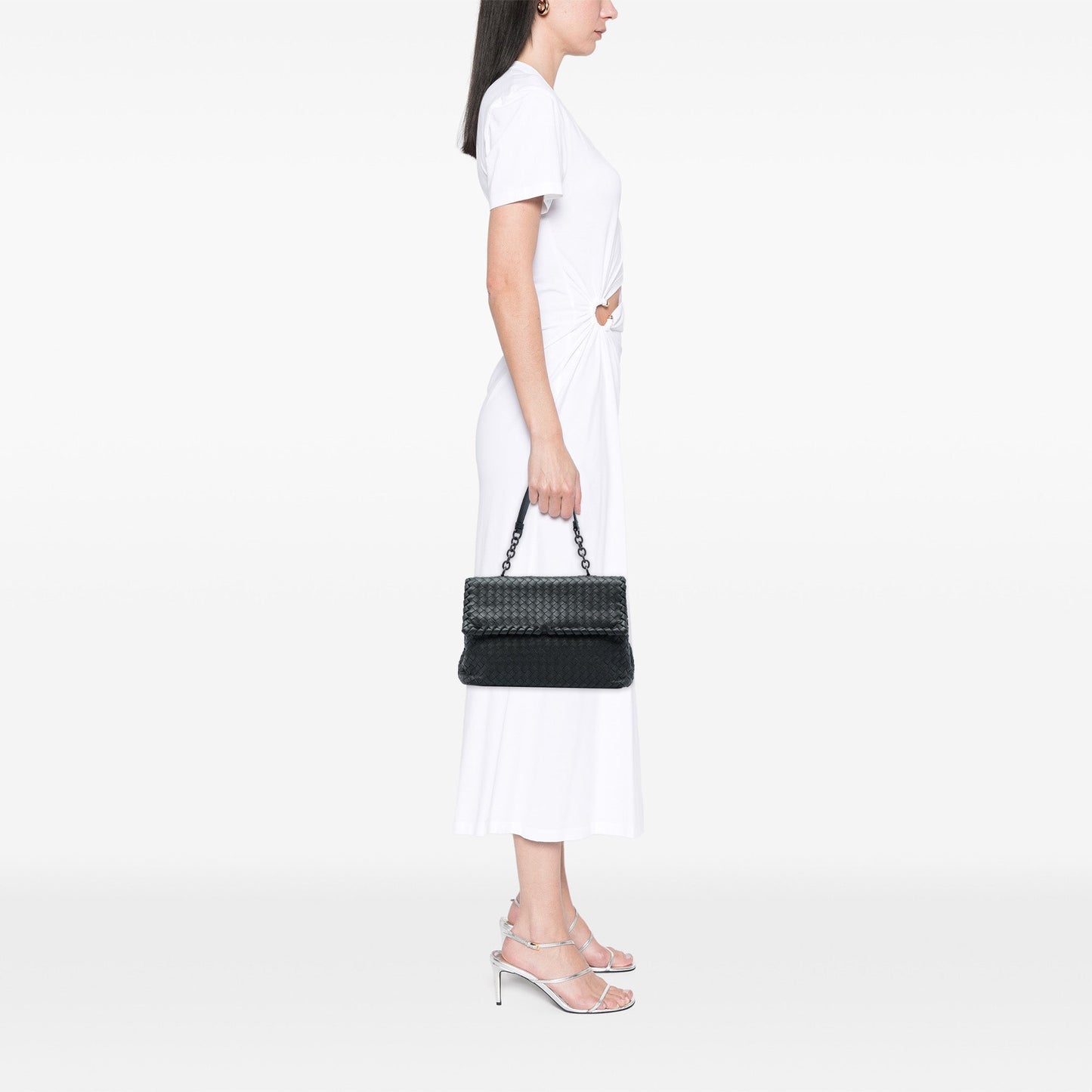 Bottega Veneta Medium Nappa Intrecciato Olimpia Shoulder Bag