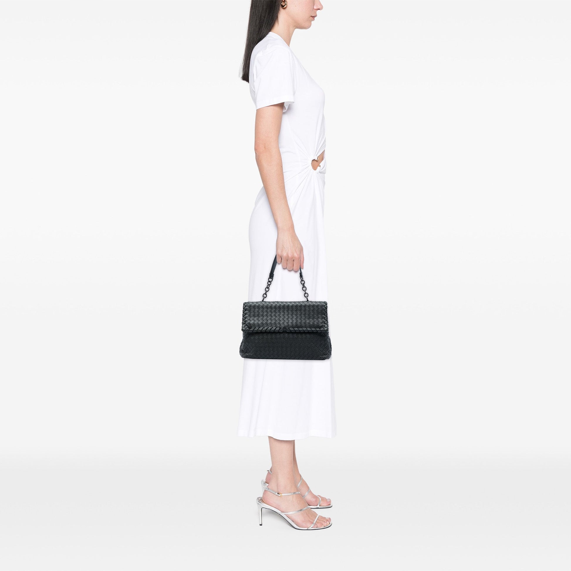 Bottega Veneta Medium Nappa Intrecciato Olimpia Shoulder Bag