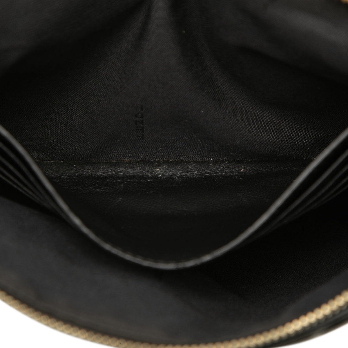 Fendi Embossed Leather FF 1974 Clutch — Black