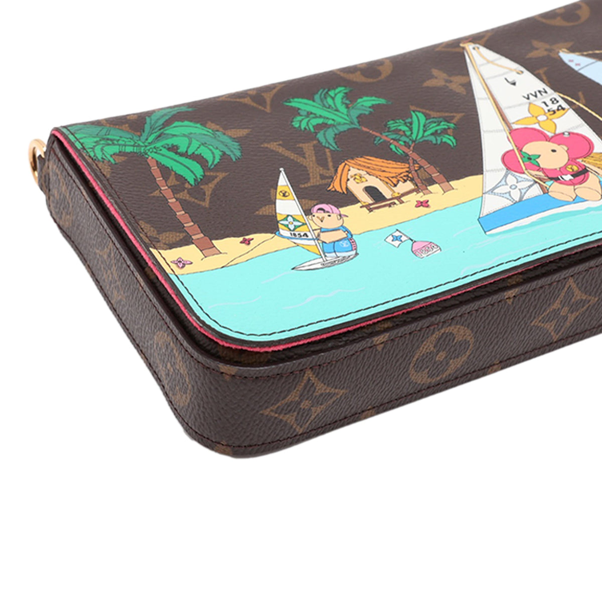 Louis Vuitton Christmas Animation Sailing Monogram Pochette Felicie Chain Wallet