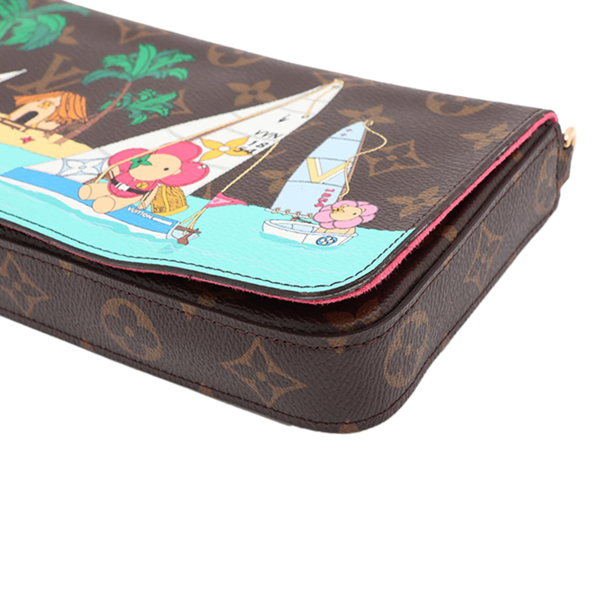 Louis Vuitton Christmas Animation Sailing Monogram Pochette Felicie Chain Wallet