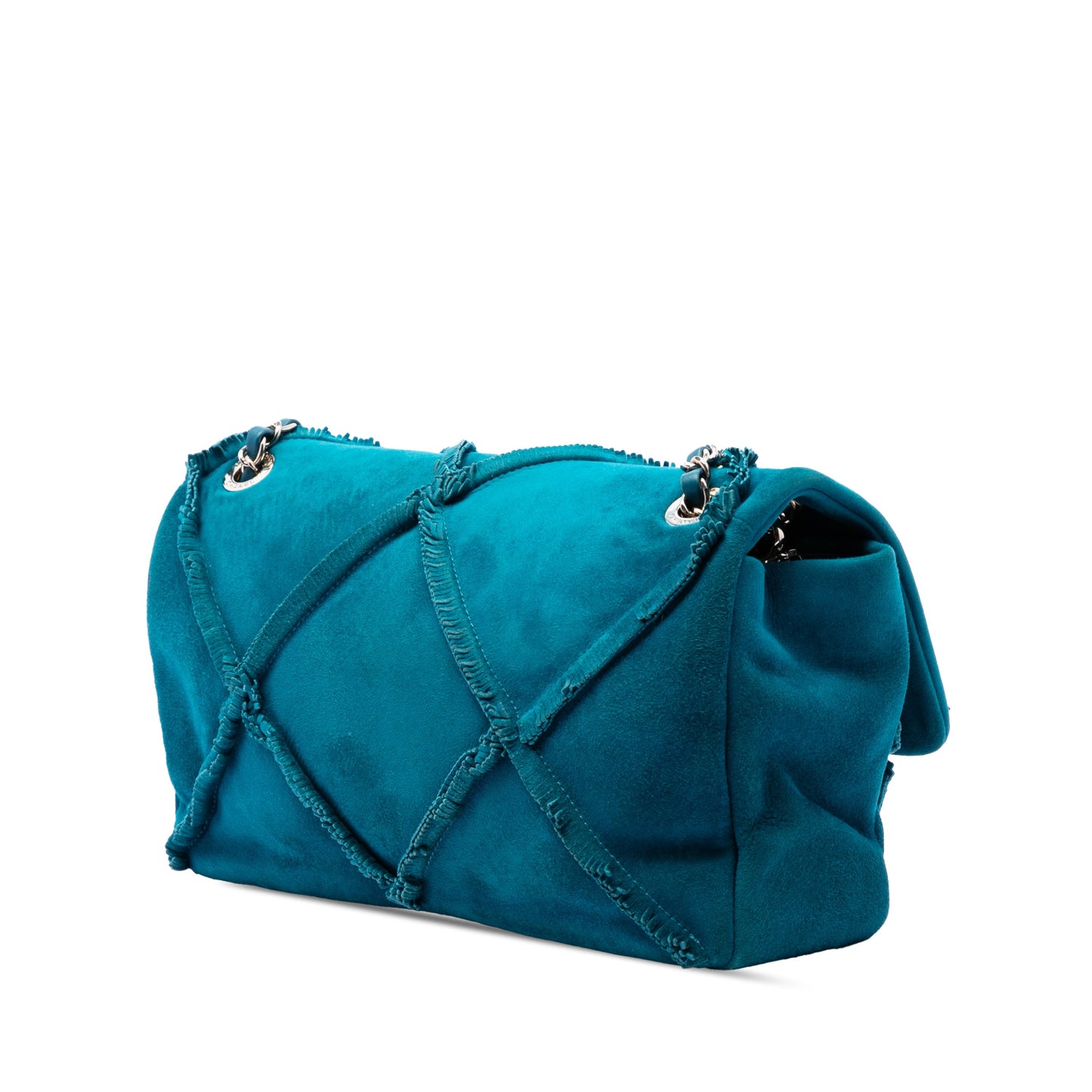 Chanel Suede Goatskin Diamond Fringe Flap