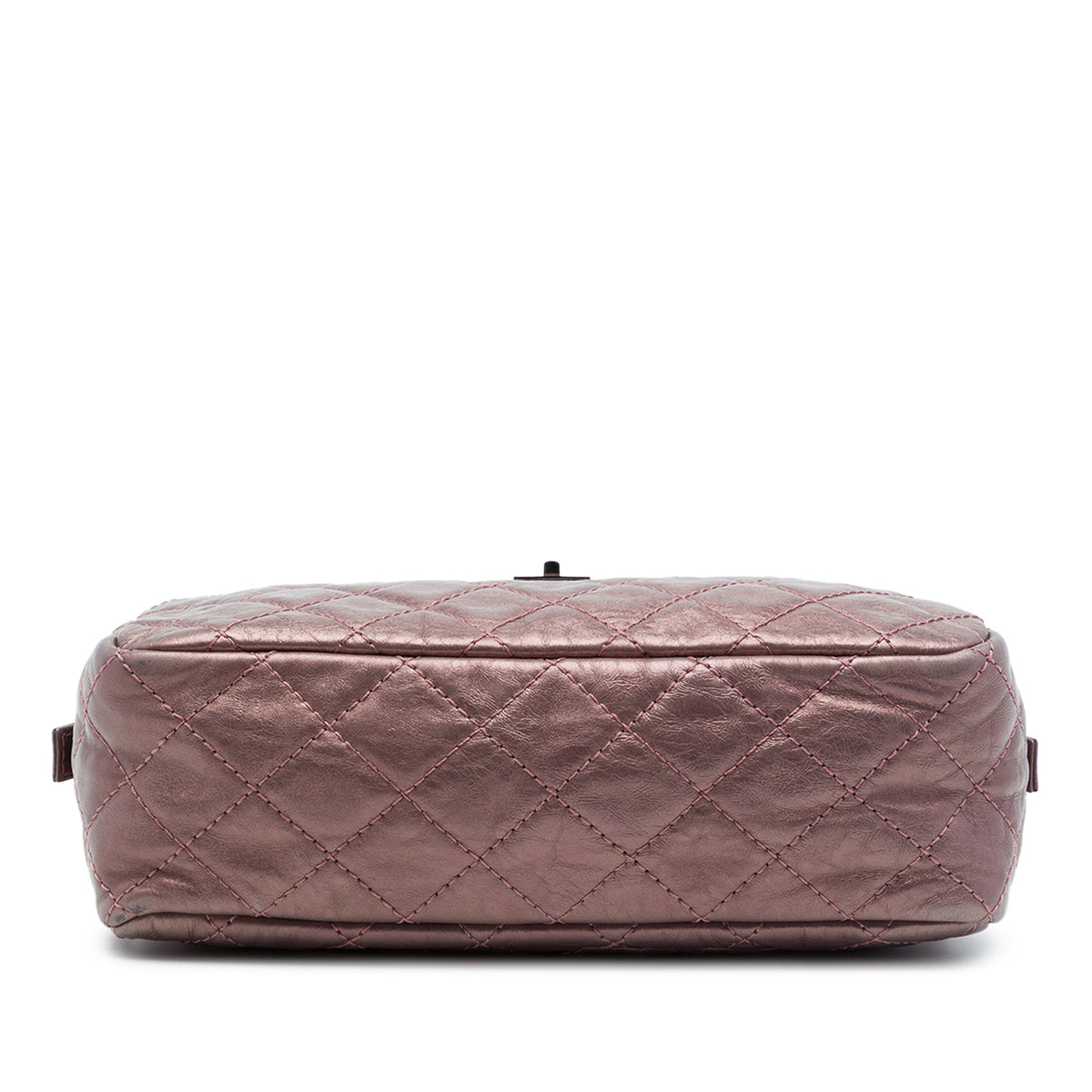 Chanel Medium Quilted Metallic Aged Calfskin Reissue 2.55 Camera Bag — Pink