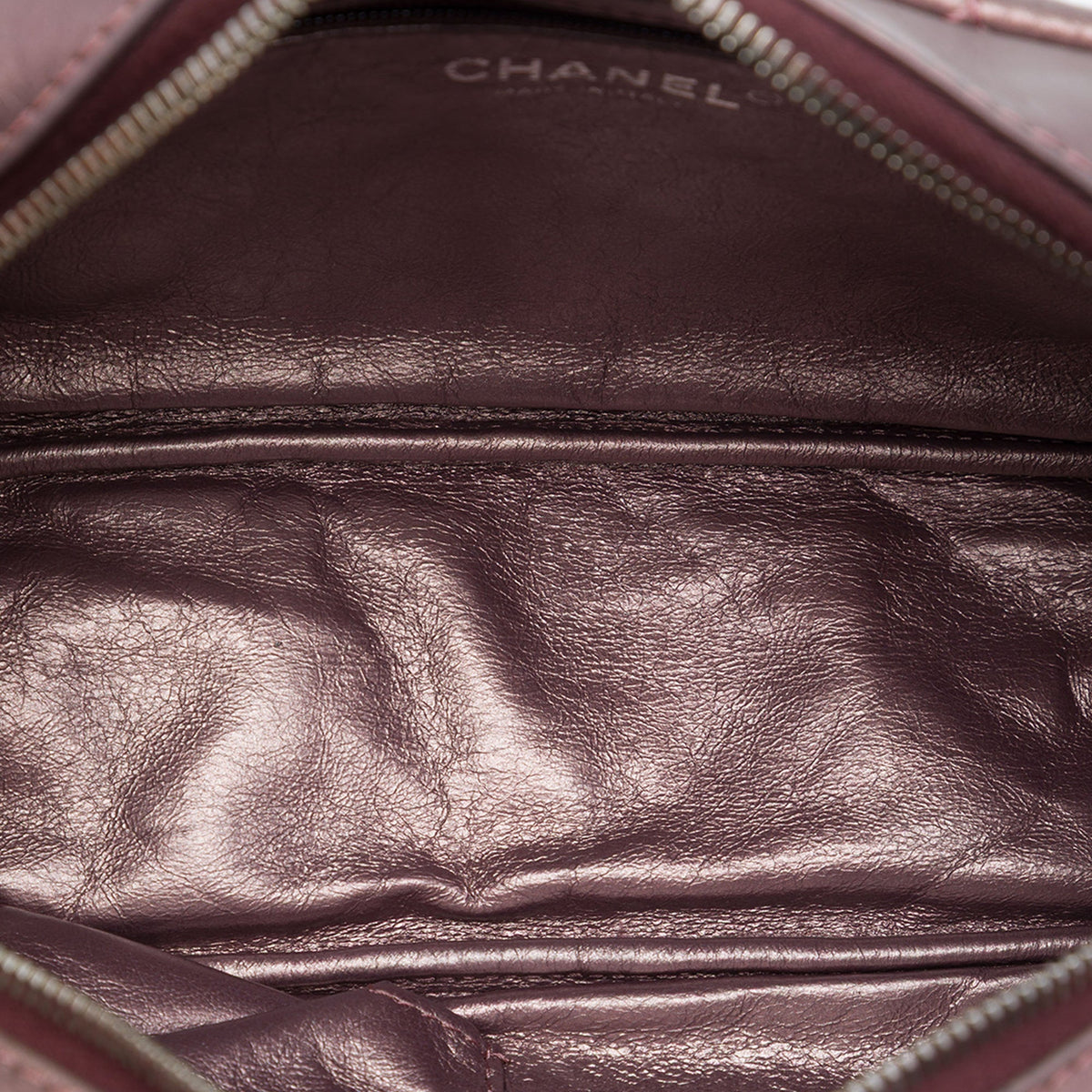 Chanel Medium Quilted Metallic Aged Calfskin Reissue 2.55 Camera Bag — Pink