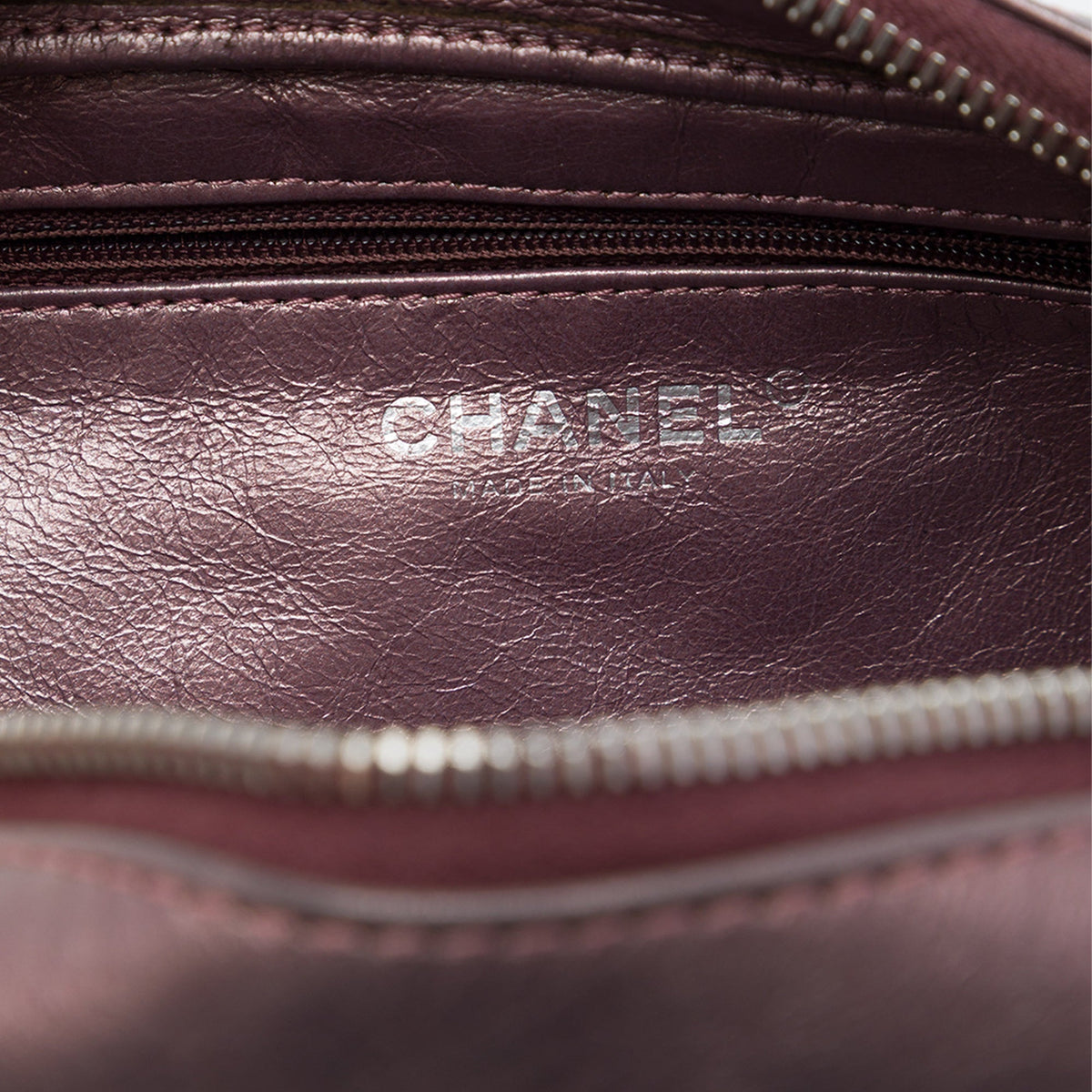 Chanel Medium Quilted Metallic Aged Calfskin Reissue 2.55 Camera Bag — Pink
