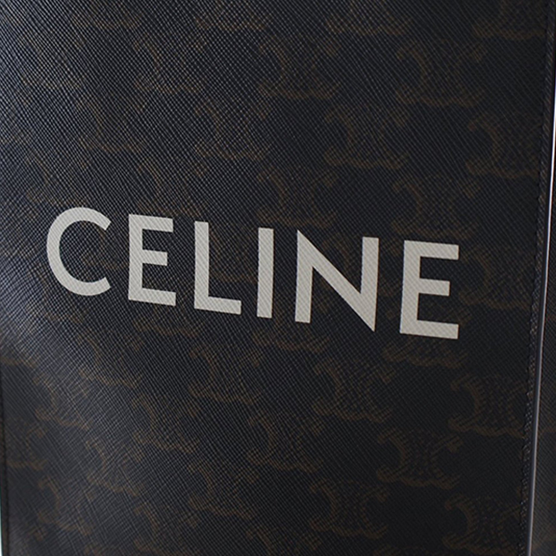 Mini Triomphe Coated Canvas Vertical Cabas Satchel