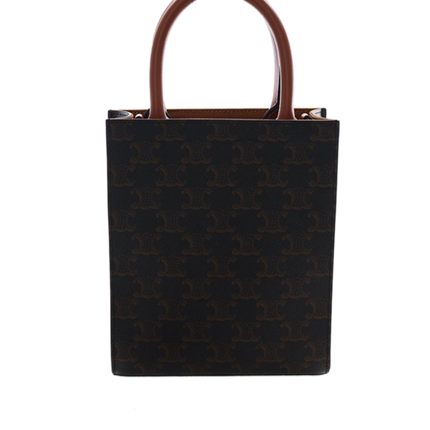Mini Triomphe Coated Canvas Vertical Cabas Satchel
