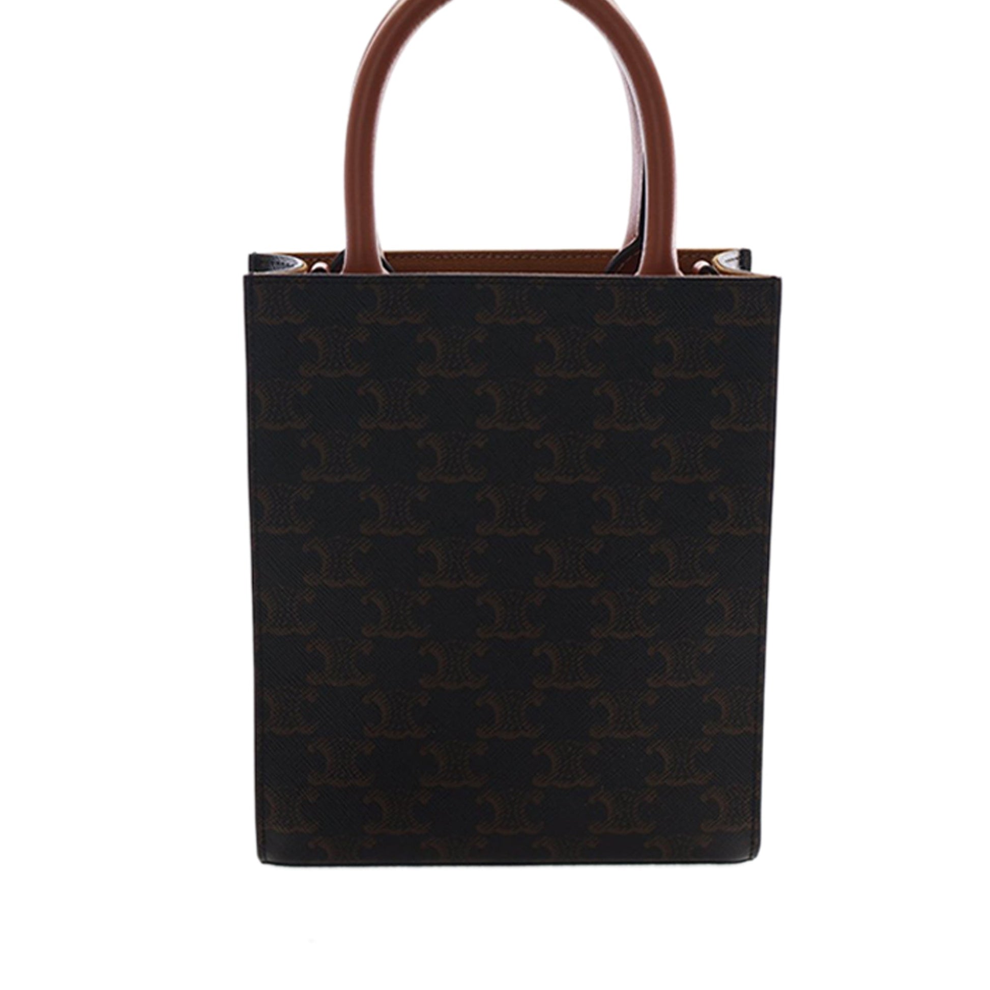 Mini Triomphe Coated Canvas Vertical Cabas Satchel