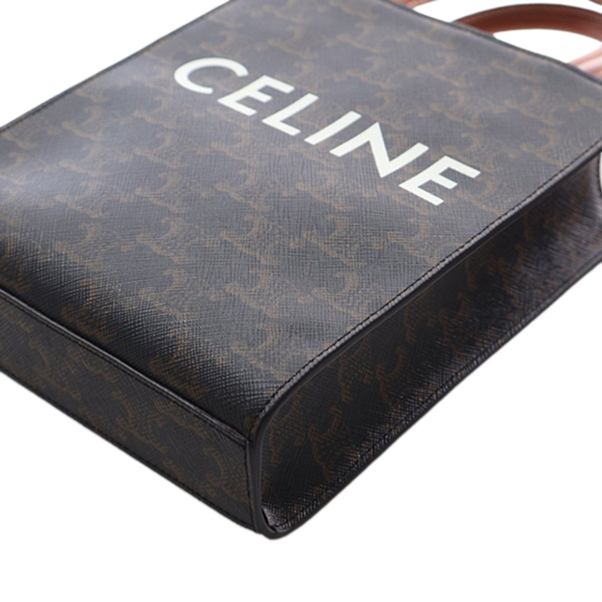 Mini Triomphe Coated Canvas Vertical Cabas Satchel
