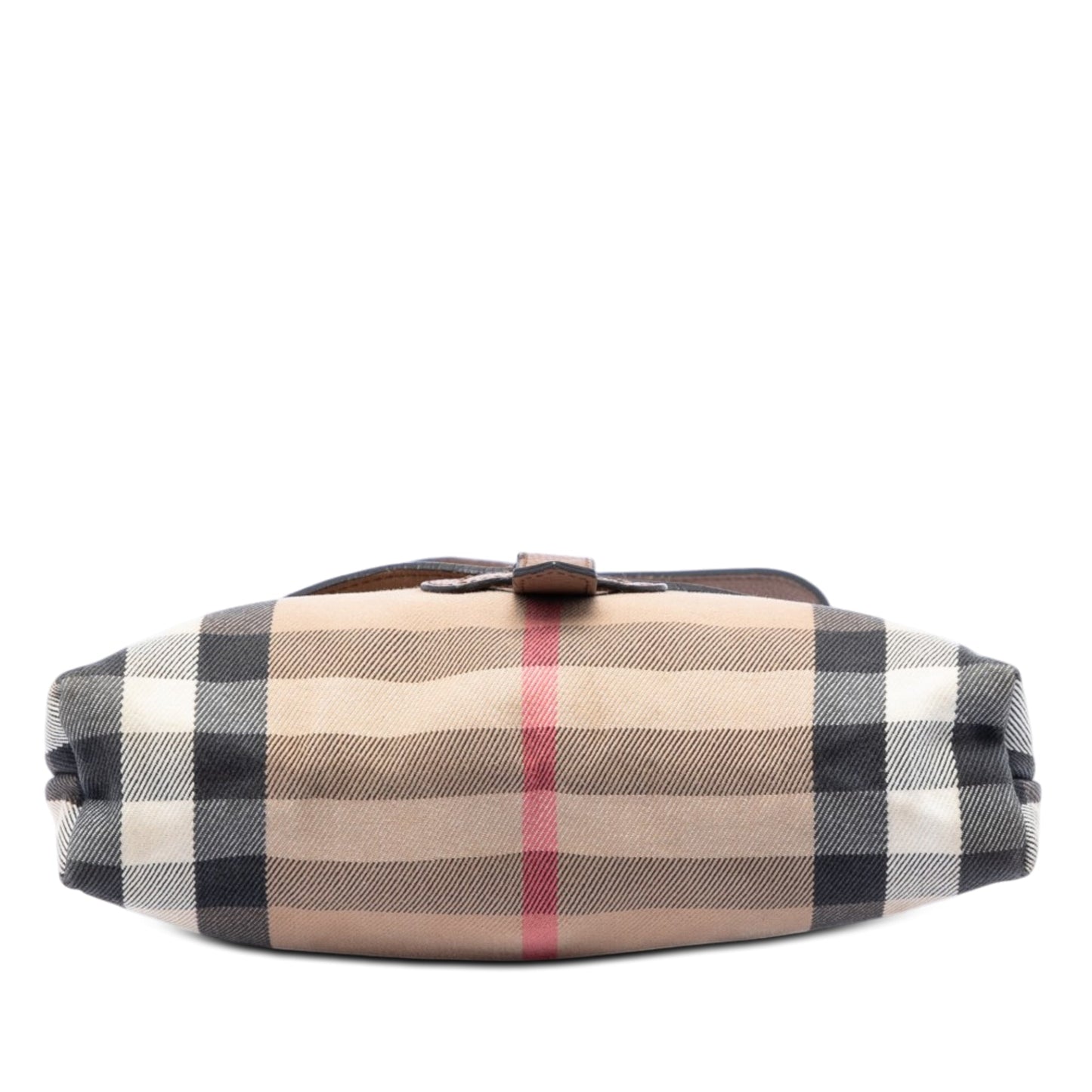 Burberry Small House Check Canvas and Leather Horseshoe Milton Crossbody