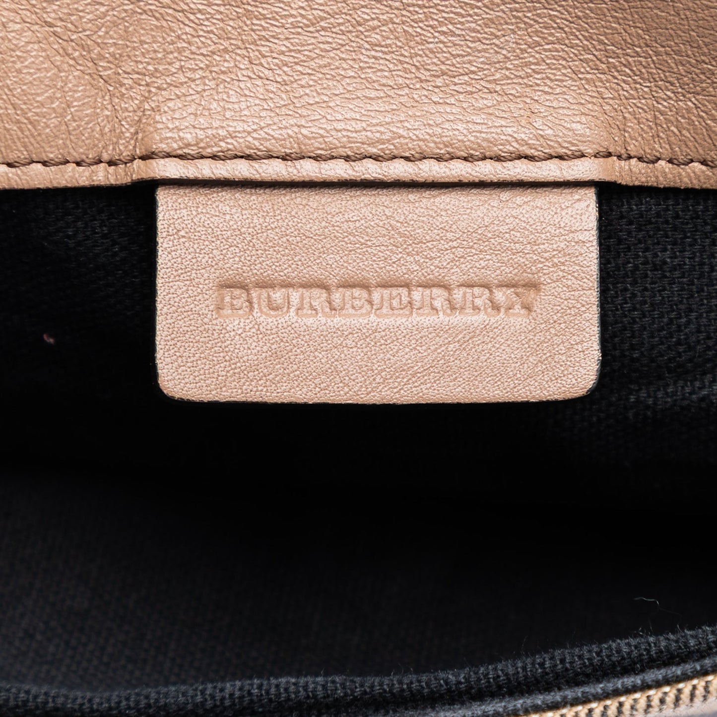 Burberry Small House Check Canvas and Leather Horseshoe Milton Crossbody