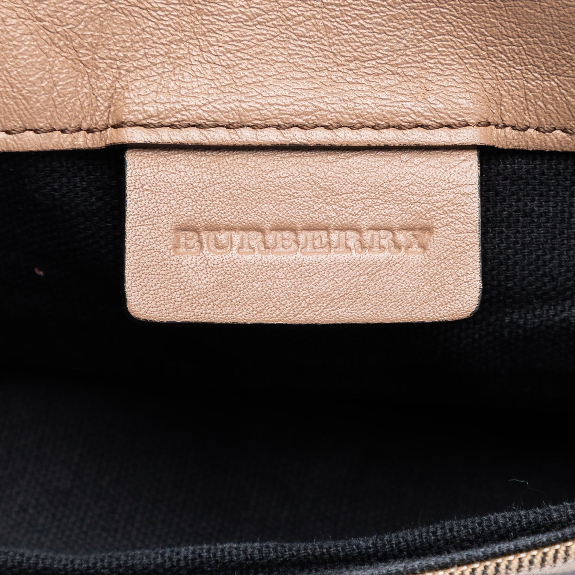 Burberry Small House Check Canvas and Leather Horseshoe Milton Crossbody