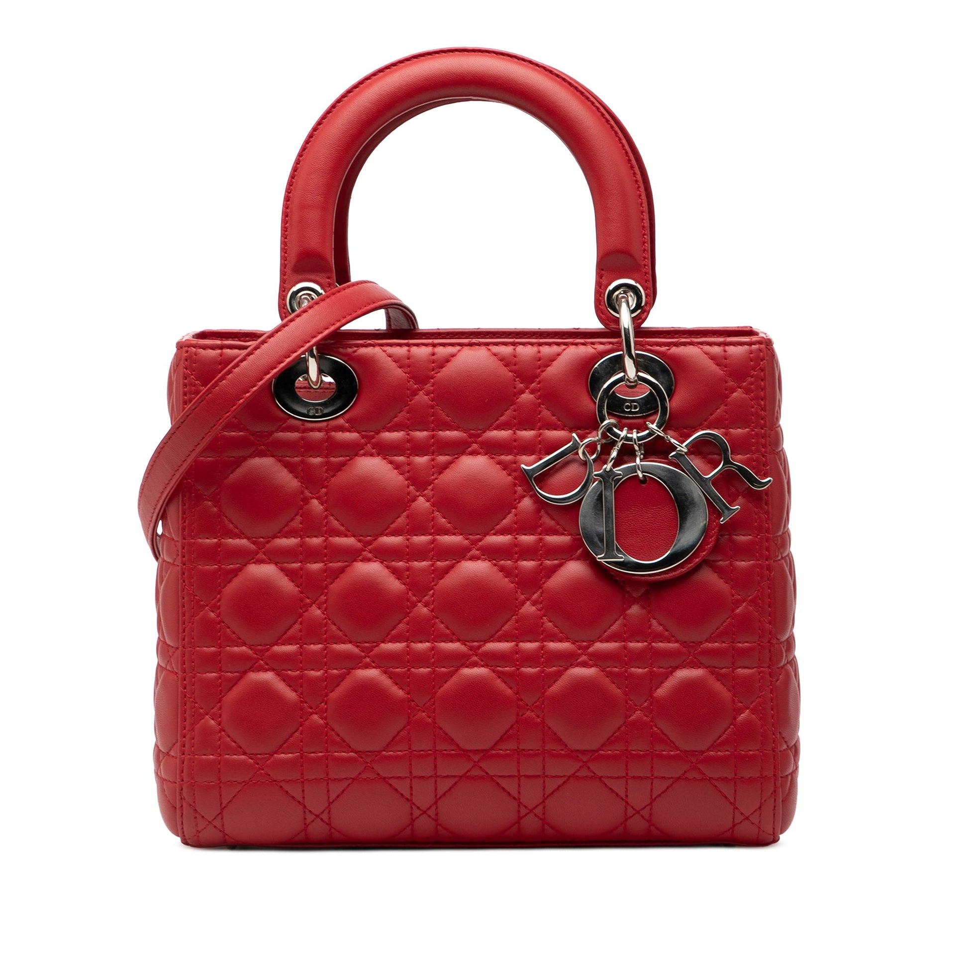 Dior Medium Lambskin Cannage Lady Dior