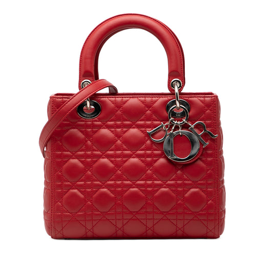 Dior Medium Lambskin Cannage Lady Dior