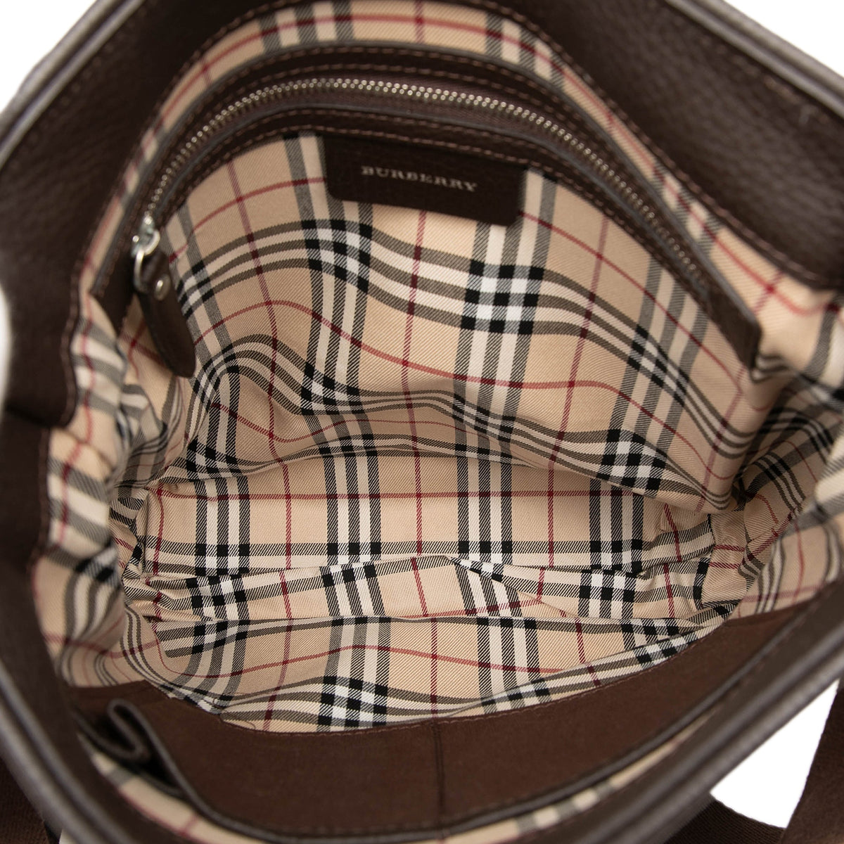 Burberry Leather Crossbody — Brown