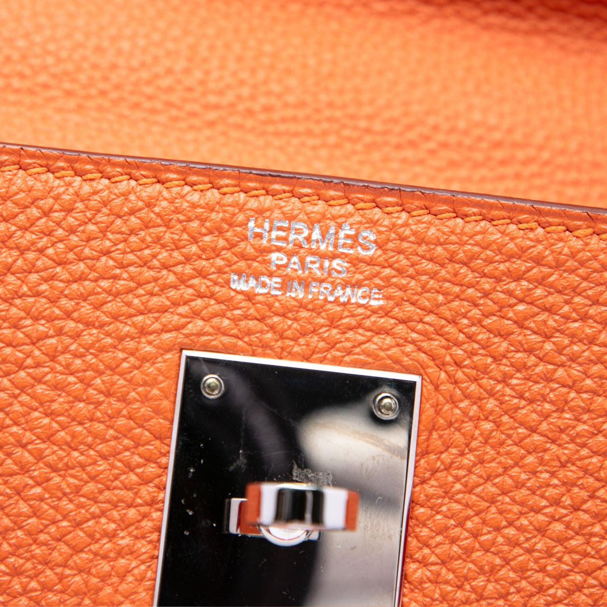 Hermès Togo Kelly II Retourne 32 — Orange