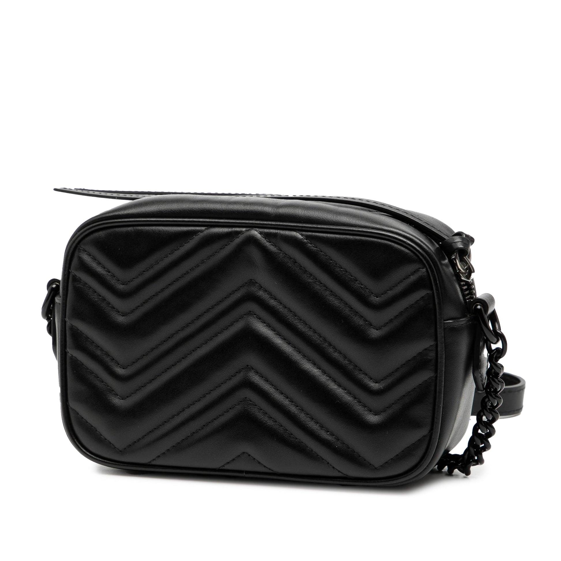 Gucci Mini GG Marmont Matelasse Leather Monochrome Crossbody