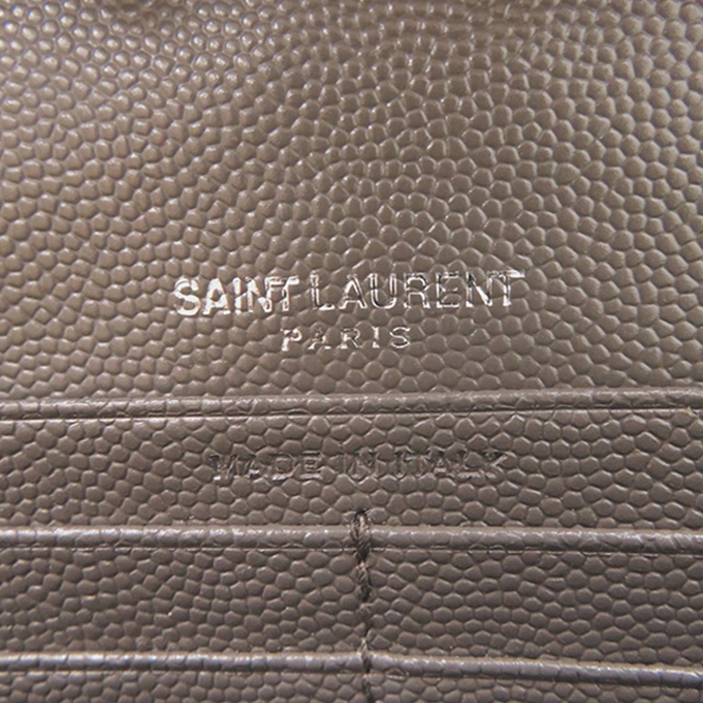 Saint Laurent Grain De Poudre Matelasse Chevron Classic Cassandre Chain Wallet