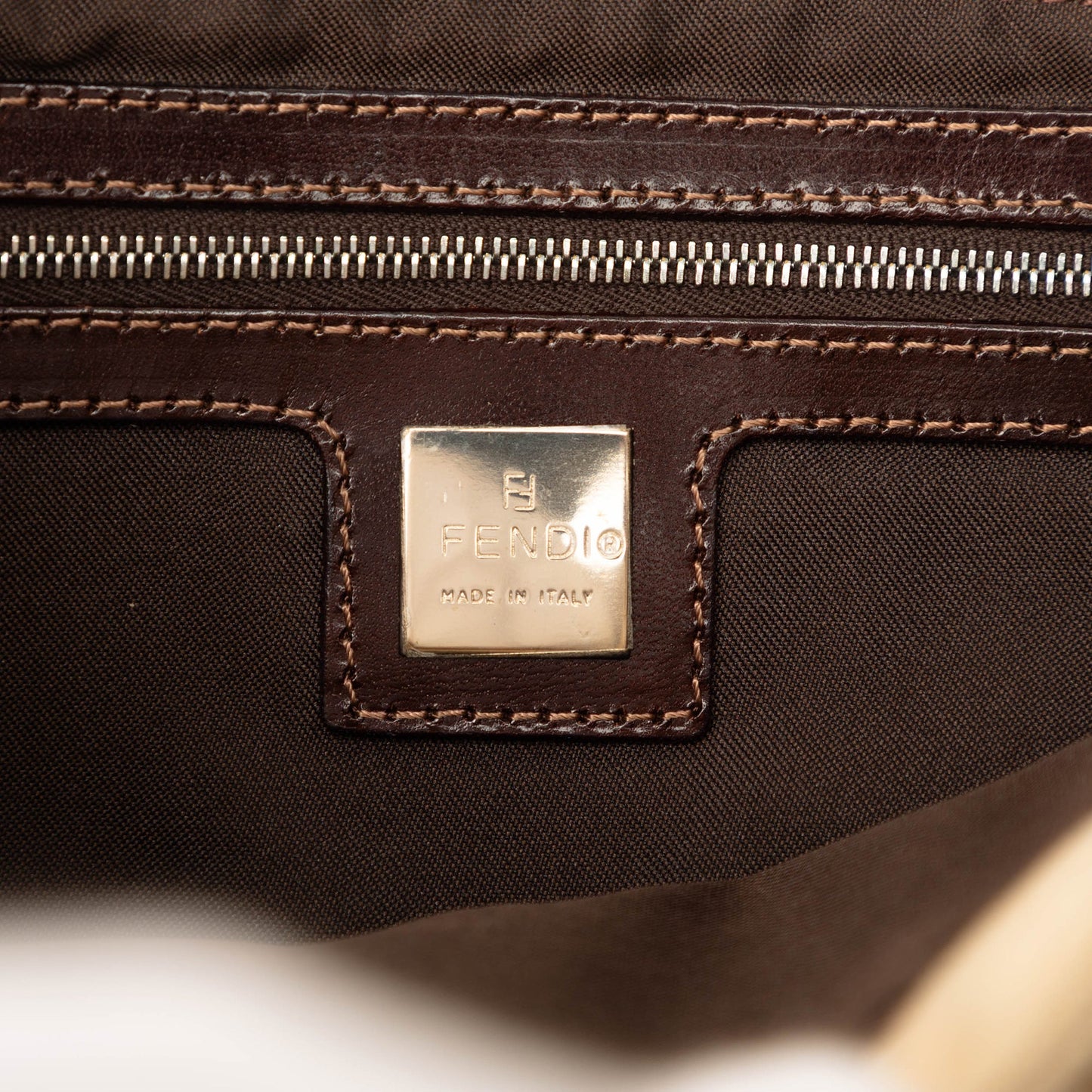 Fendi Zucca Canvas Shoulder Bag