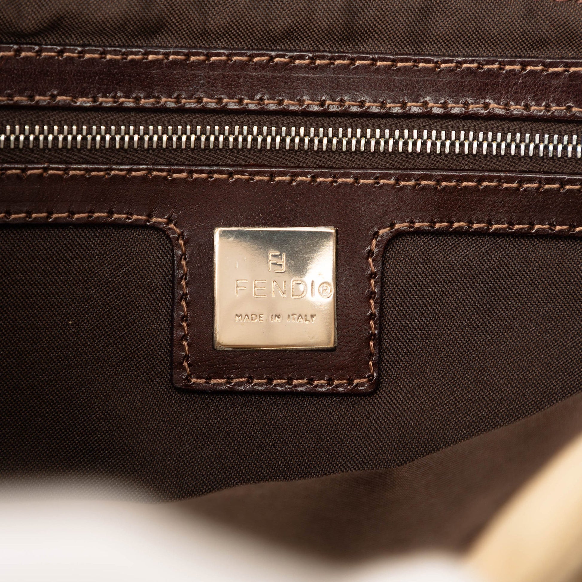 Fendi Zucca Canvas Shoulder Bag