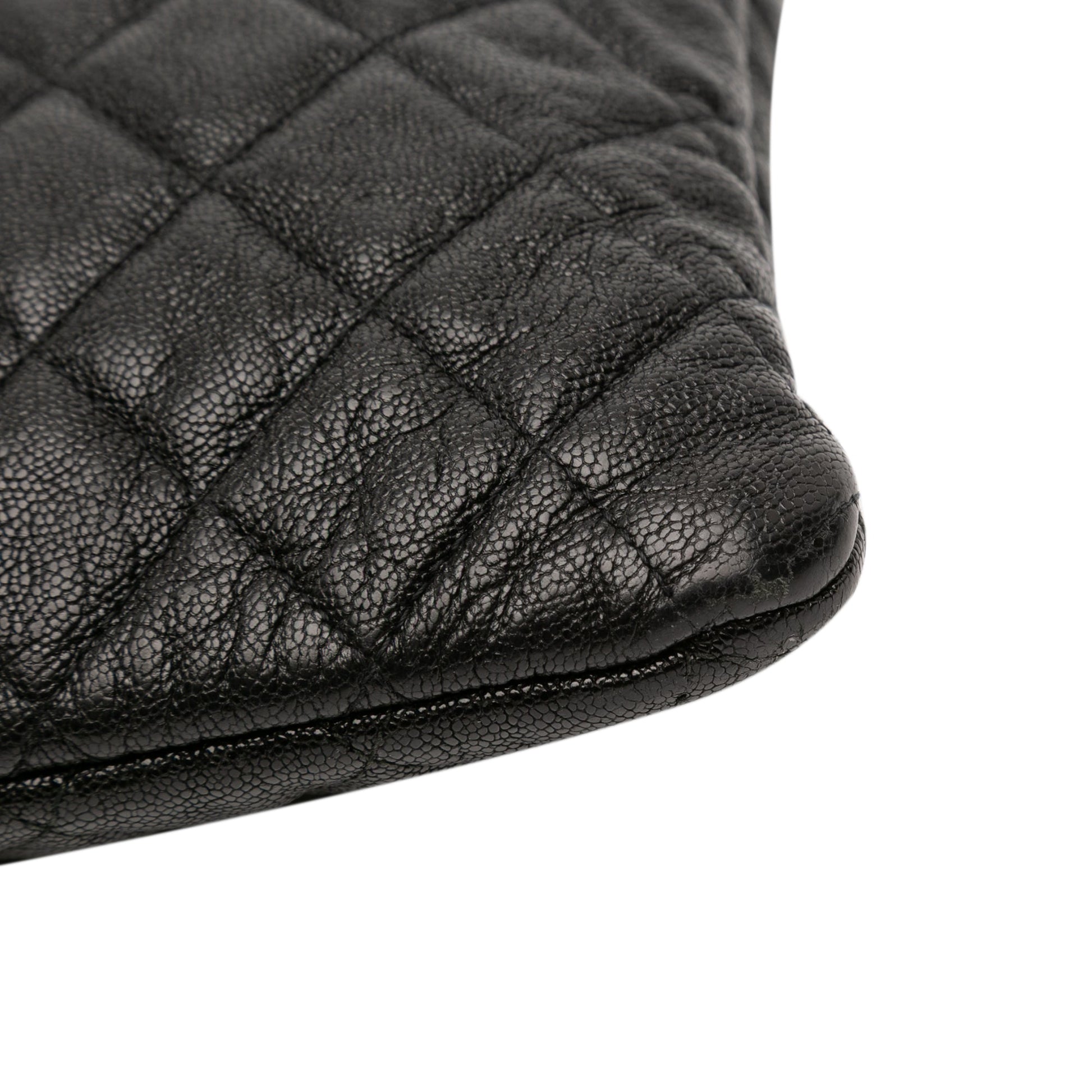 Chanel Medium Quilted Caviar Boy O Case Clutch