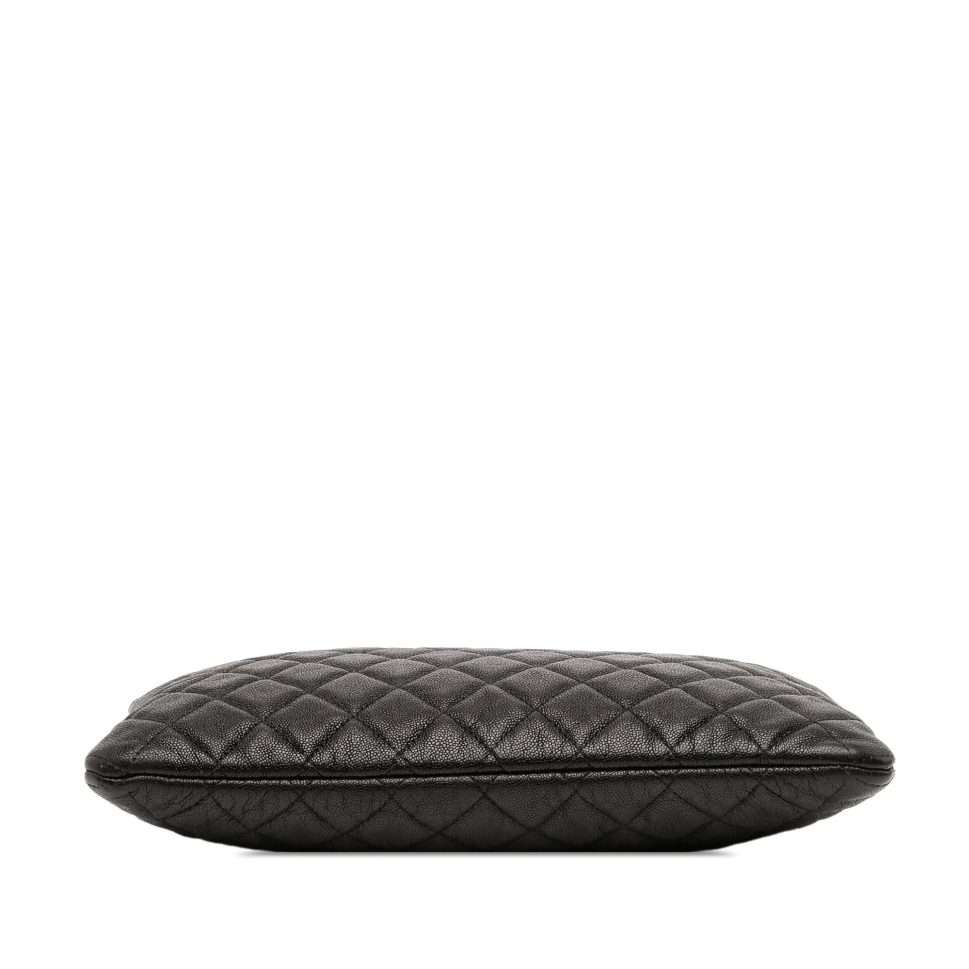 Chanel Medium Quilted Caviar Boy O Case Clutch