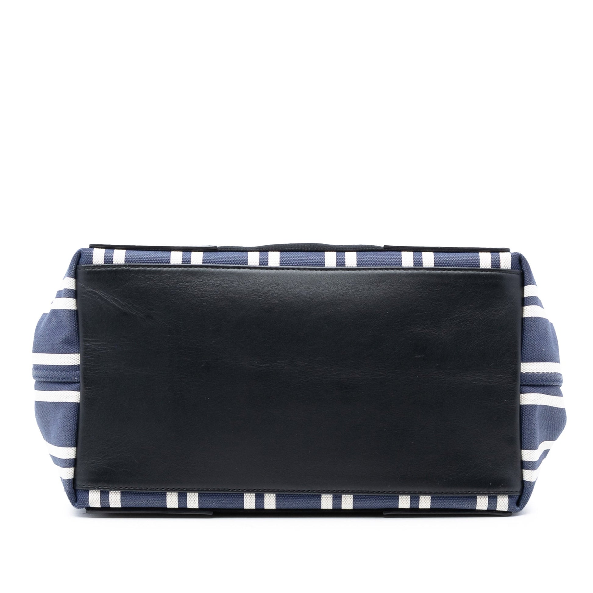 Balenciaga Canvas Striped Navy Cabas S