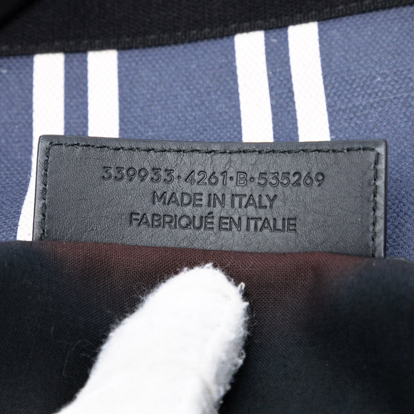Balenciaga Canvas Striped Navy Cabas S