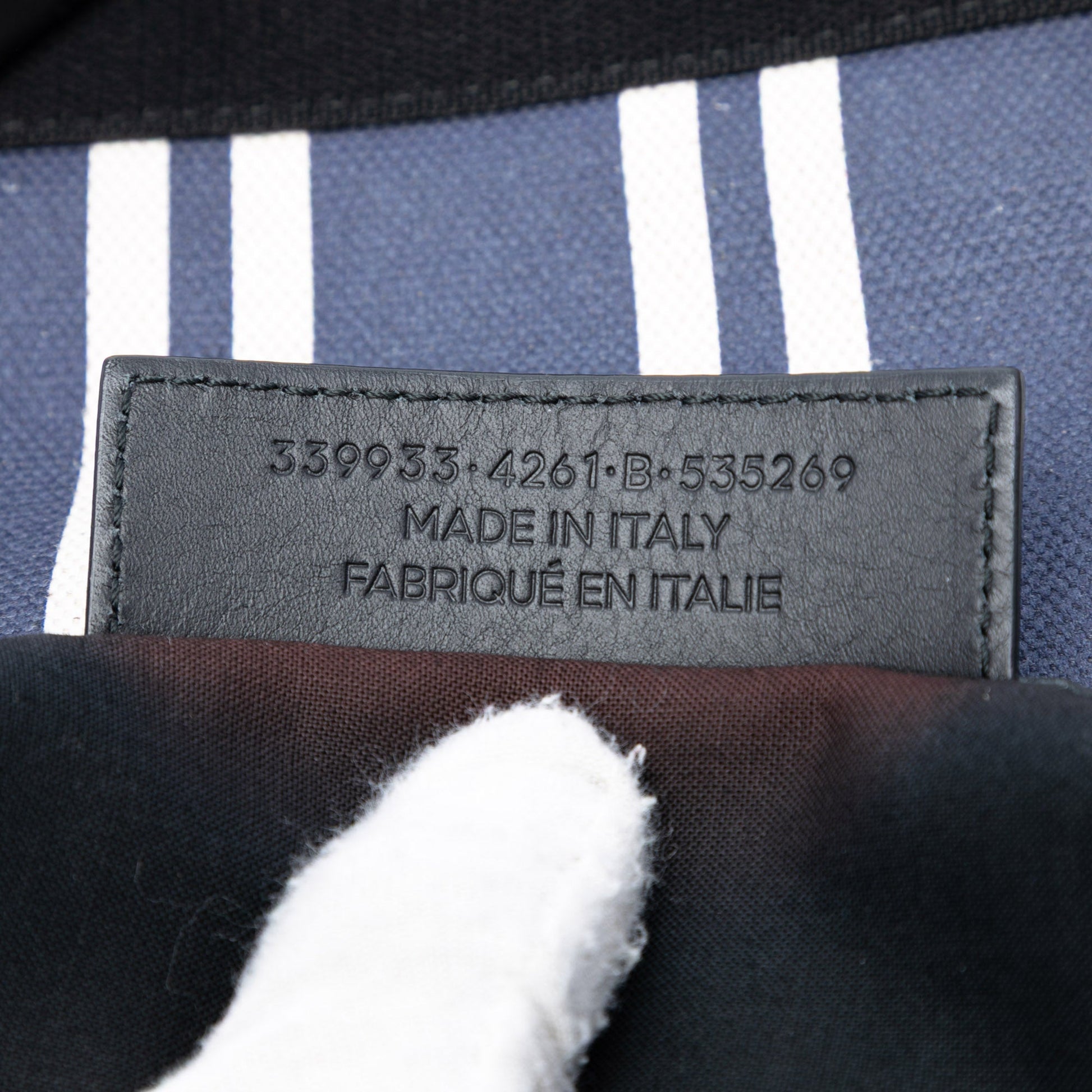 Balenciaga Canvas Striped Navy Cabas S