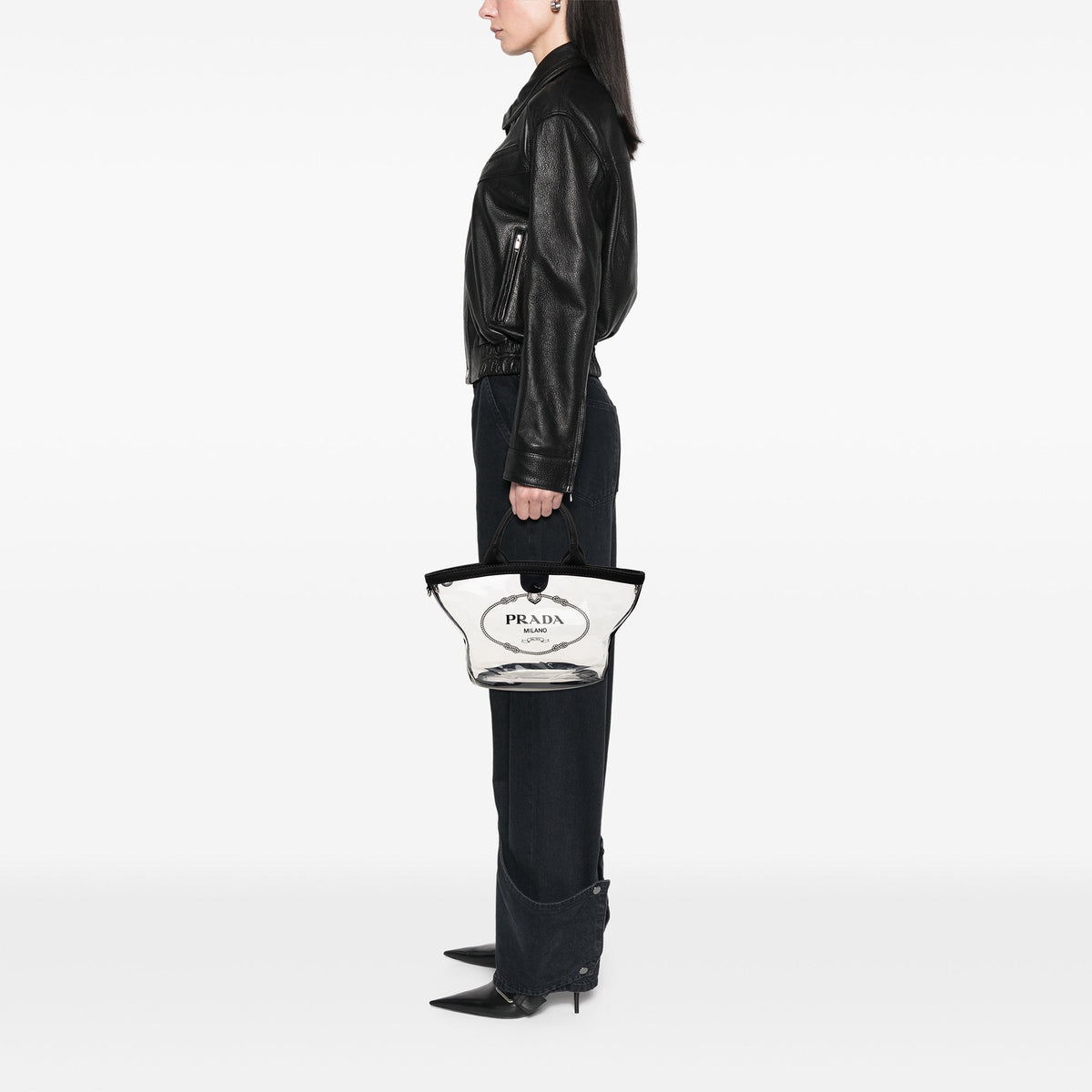 Prada PVC Canapa Logo Tote