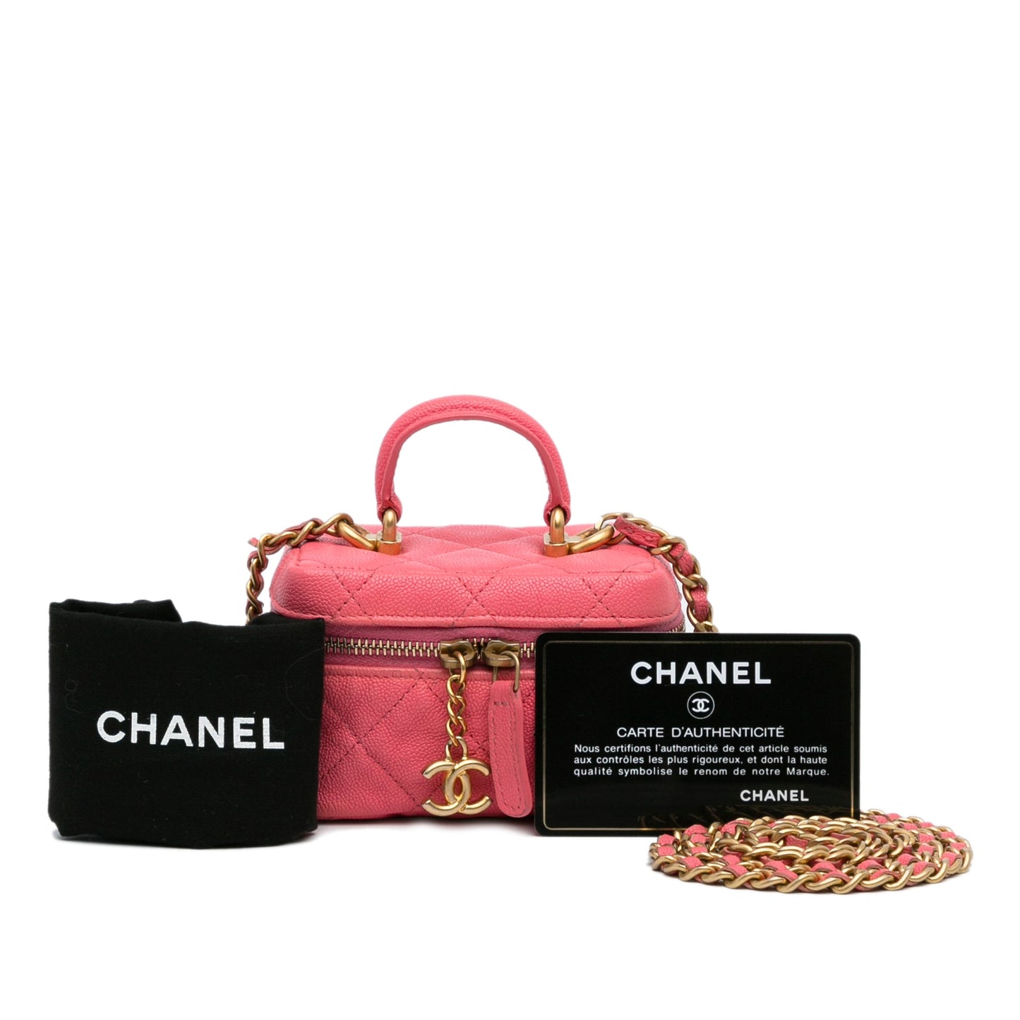 Chanel Micro Caviar Chain Vanity Bag