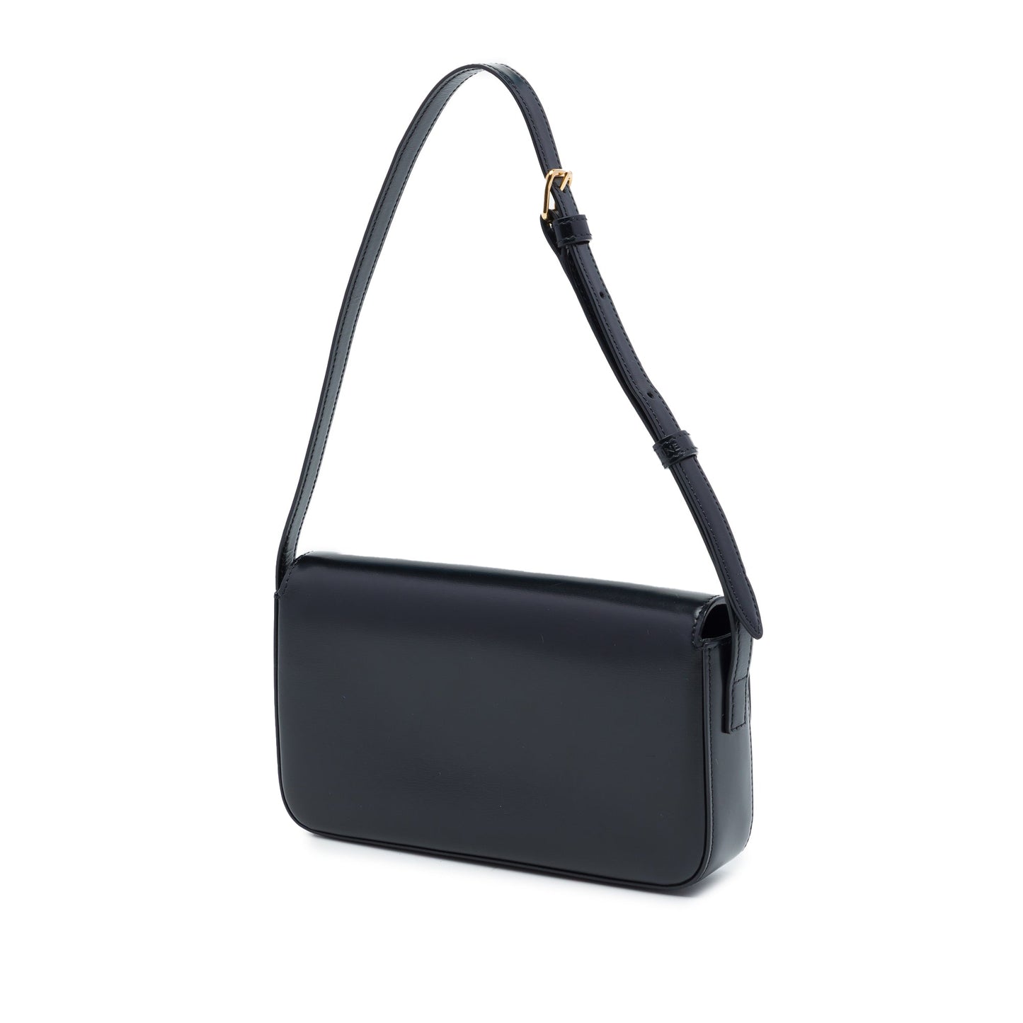 Celine Shiny Calfskin Triomphe Claude Shoulder Bag