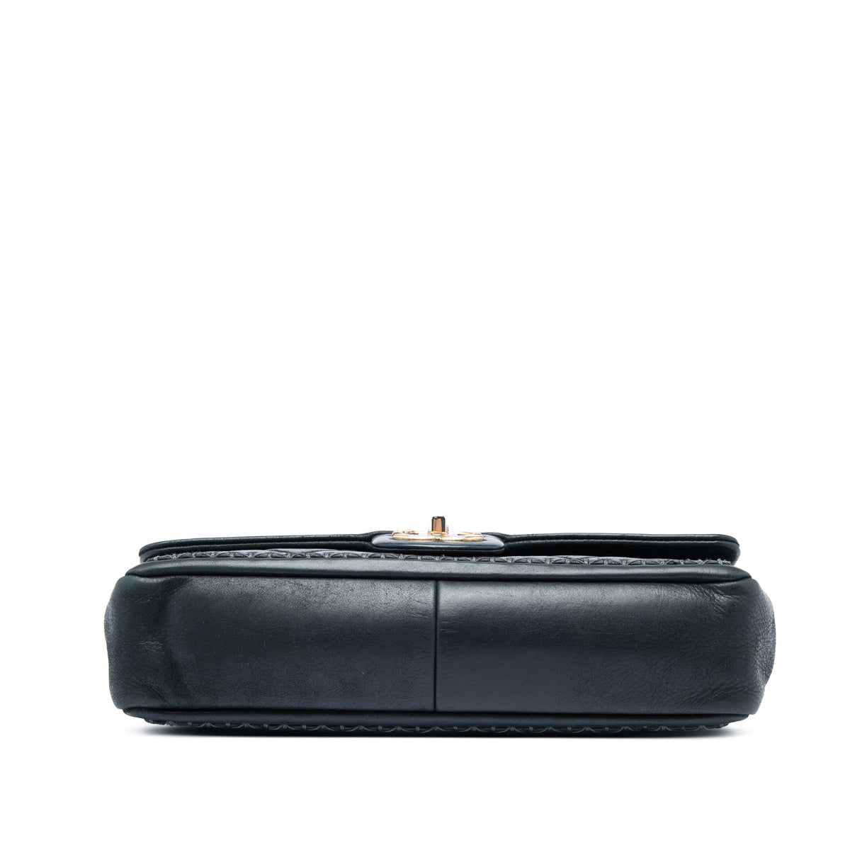 Chanel CC Quilted Iridescent Calfskin Whipstitch Single Flap