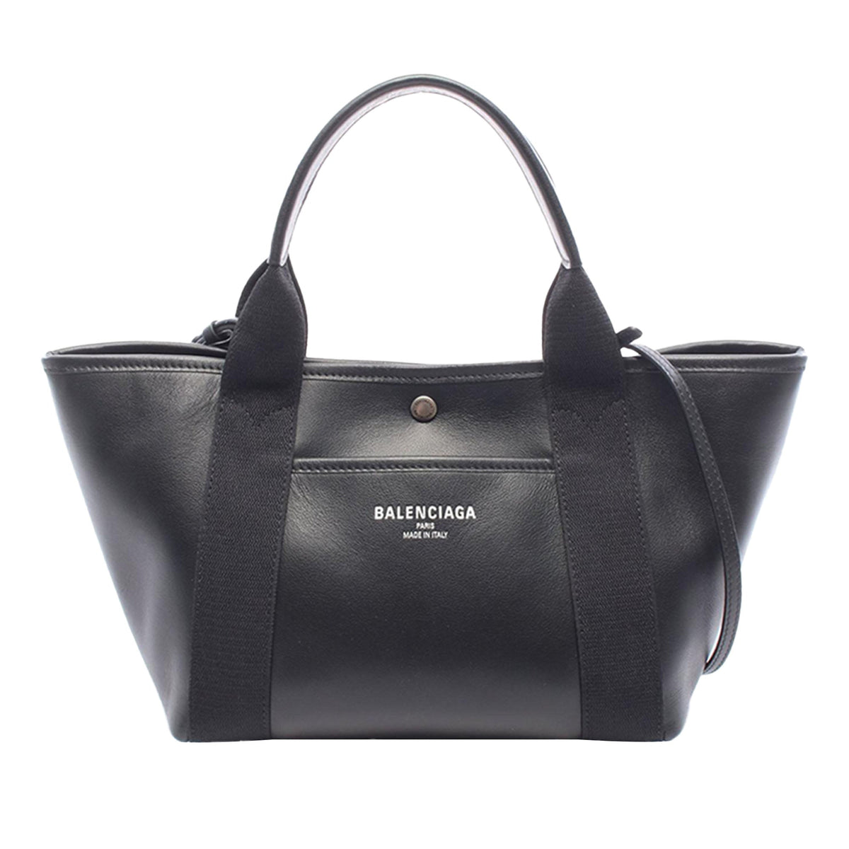 Balenciaga Small Leather Biarritz Tote — Black