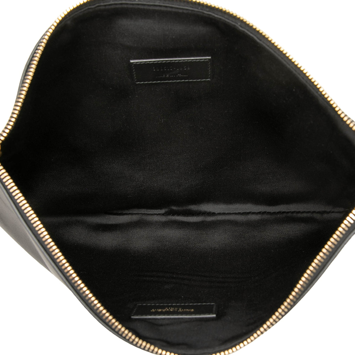 Saint Laurent Leather Zip Clutch