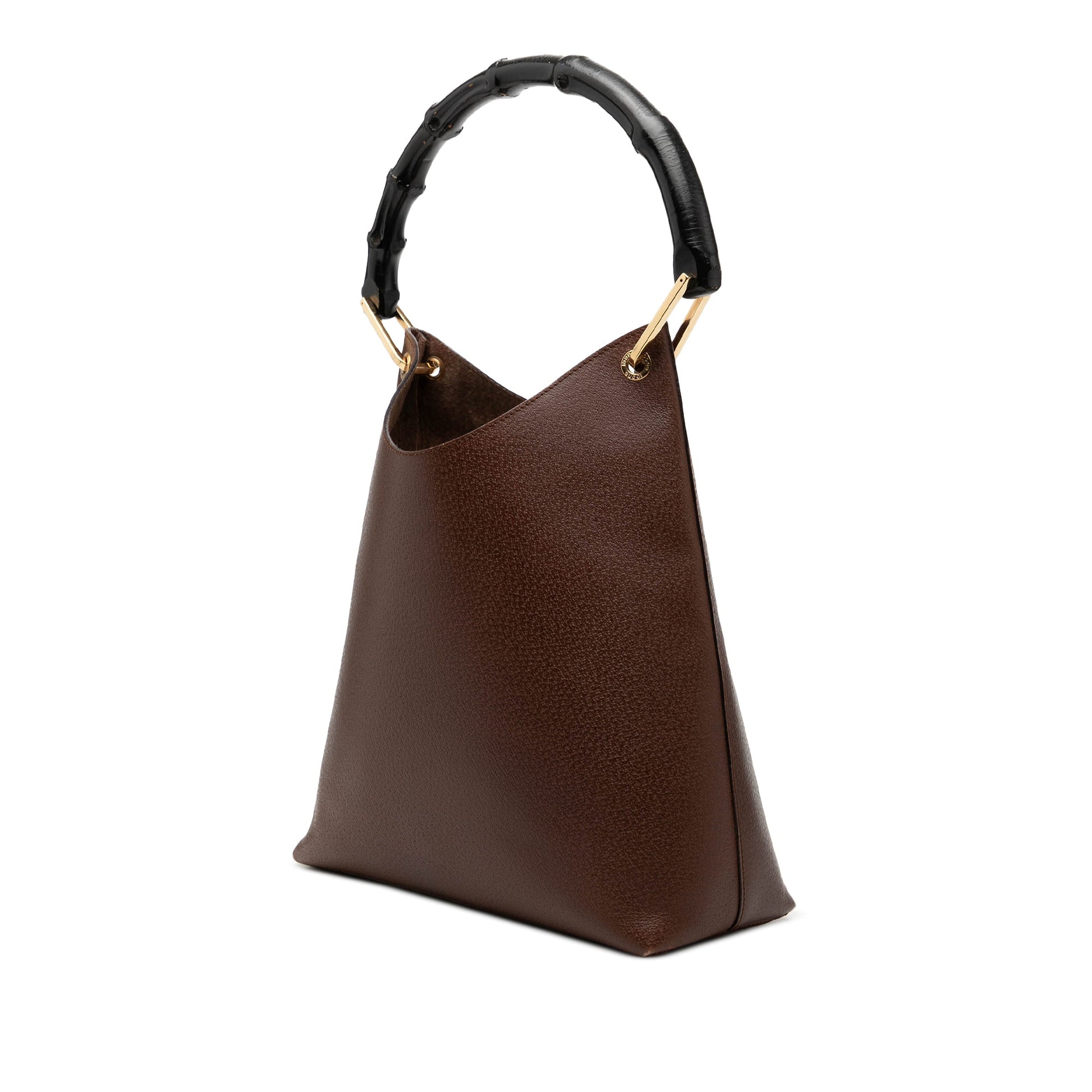 Gucci Leather Bamboo Top Handle Bag
