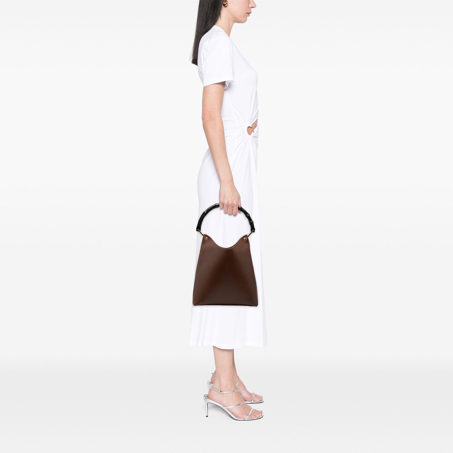 Gucci Leather Bamboo Top Handle Bag
