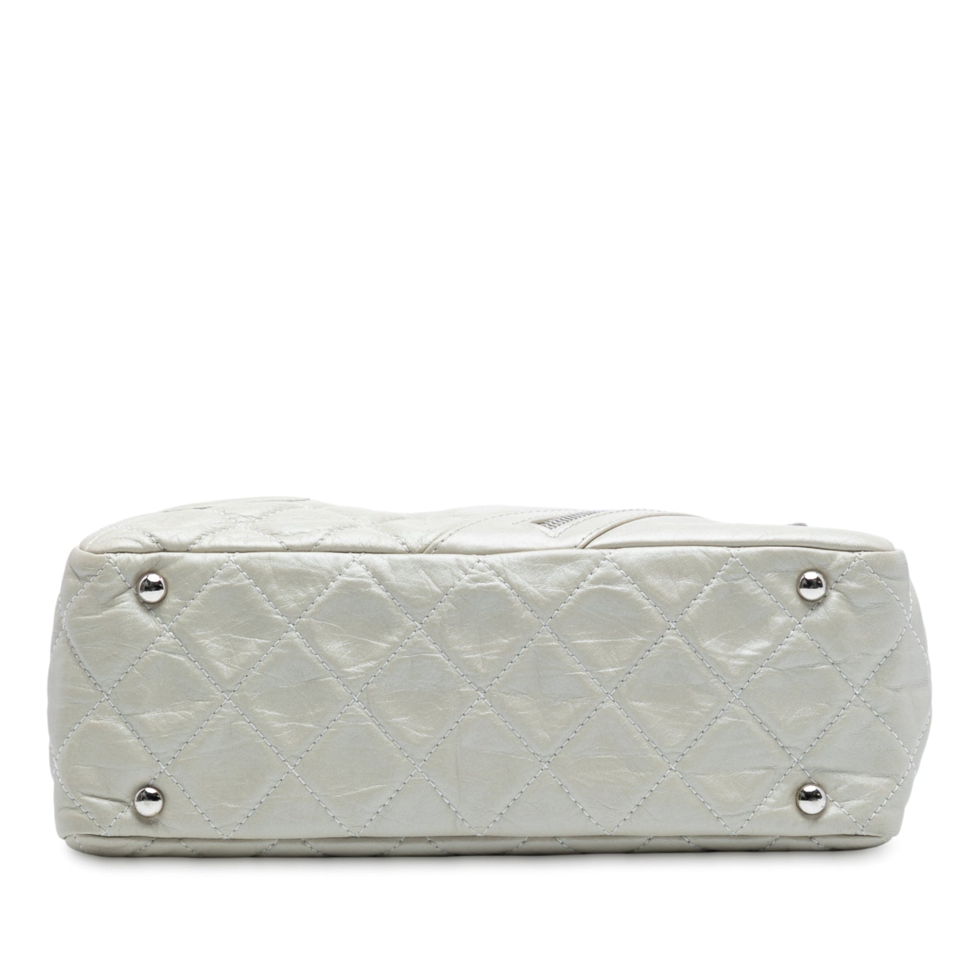 Chanel Quilted Aged Calfskin Cotton Club Bowler Bag
