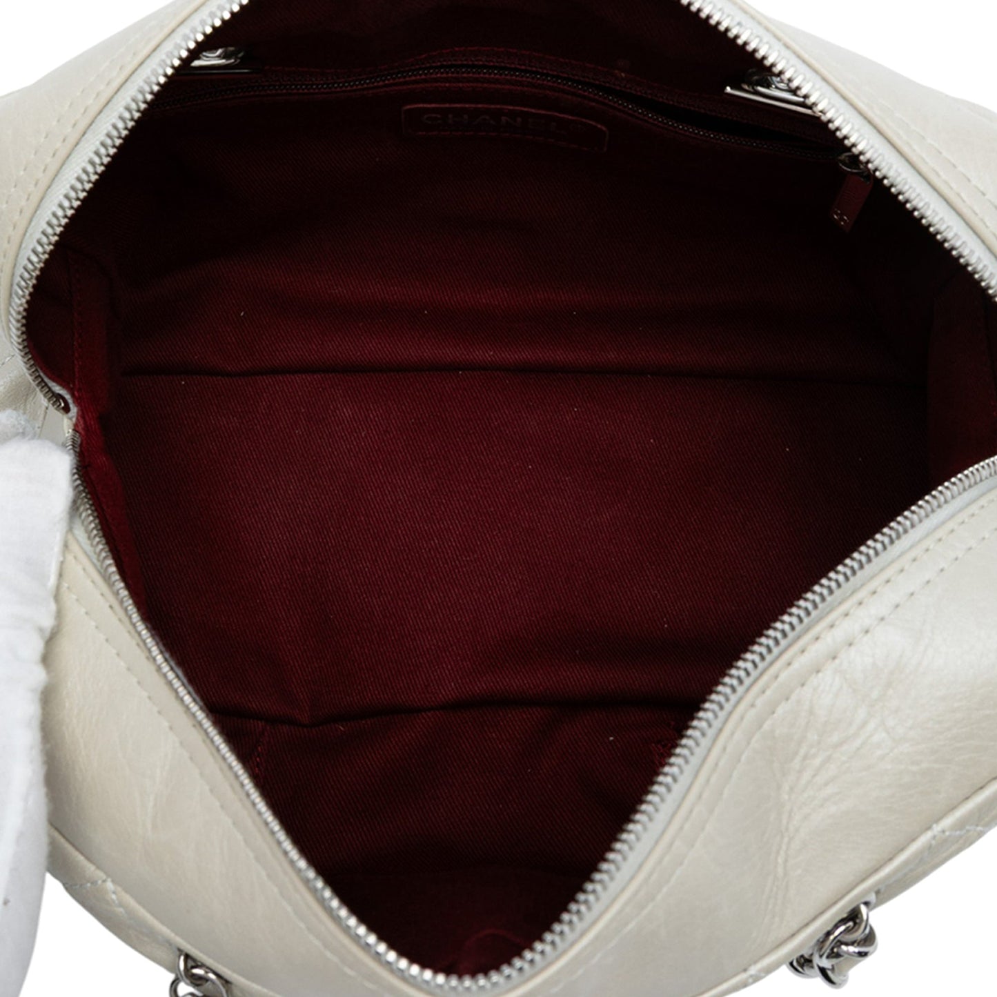 Chanel Quilted Aged Calfskin Cotton Club Bowler Bag