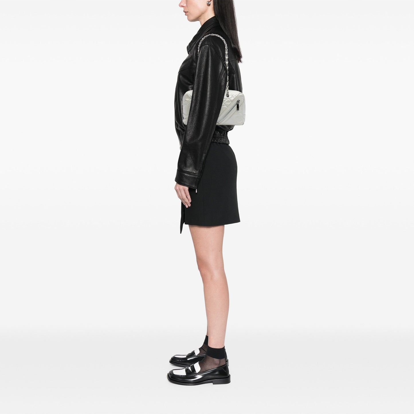Chanel Quilted Aged Calfskin Cotton Club Bowler Bag