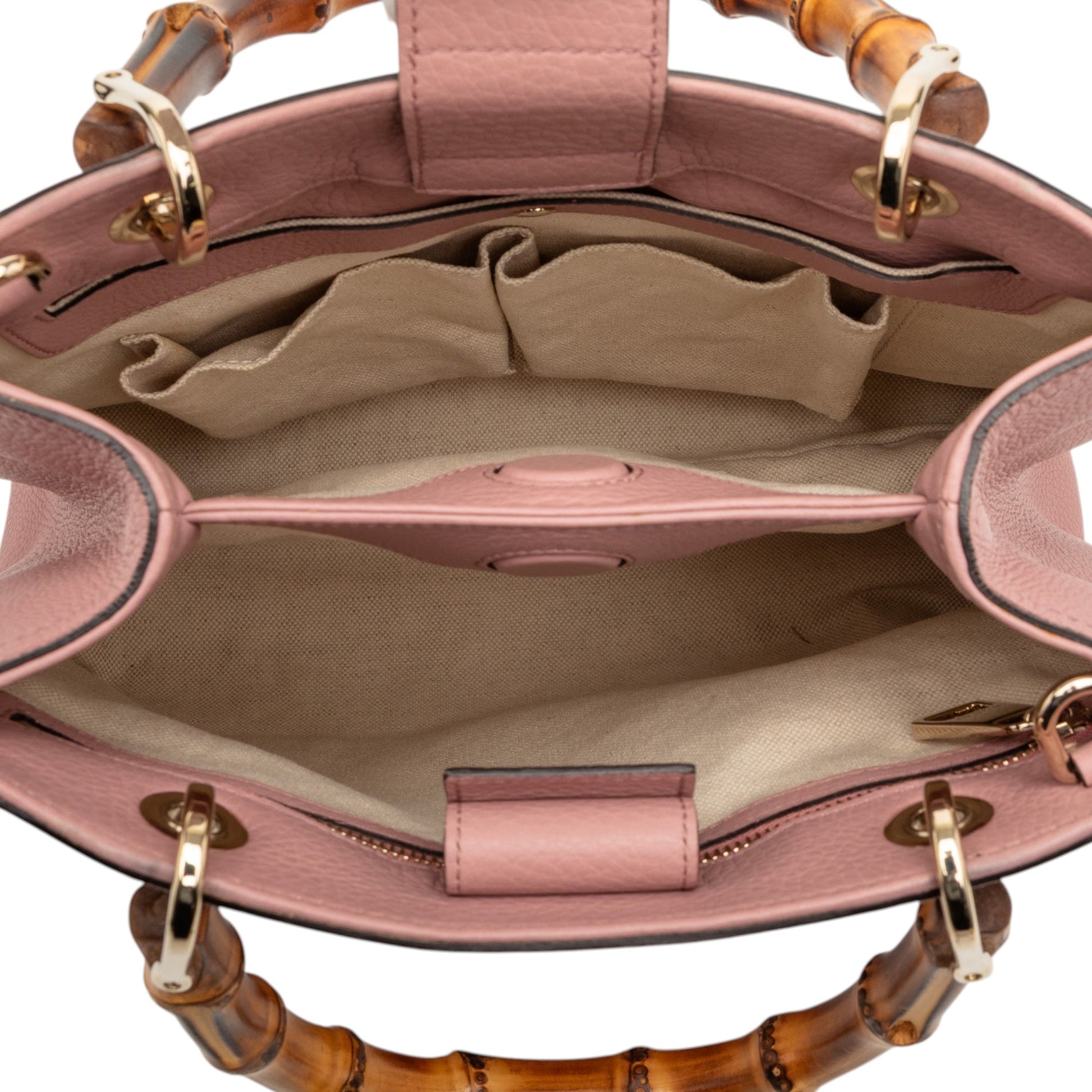 Gucci Small Calfskin Bamboo Shopper Satchel