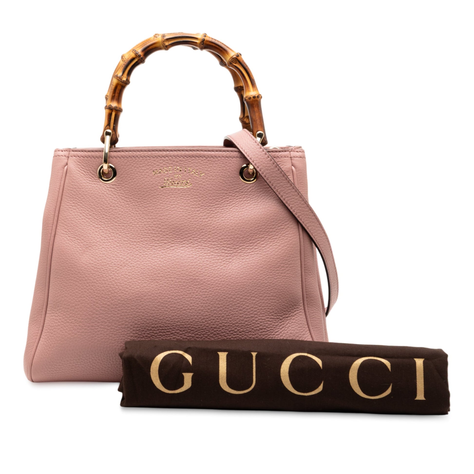 Gucci Small Calfskin Bamboo Shopper Satchel