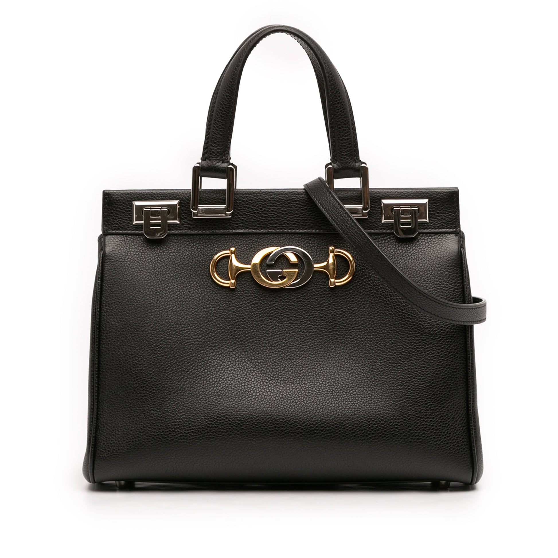 Gucci Small Grained Calfskin Zumi Top Handle Bag