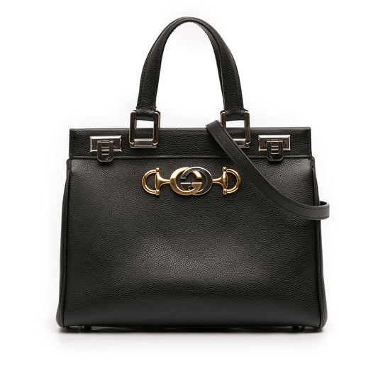 Gucci Small Grained Calfskin Zumi Top Handle Bag