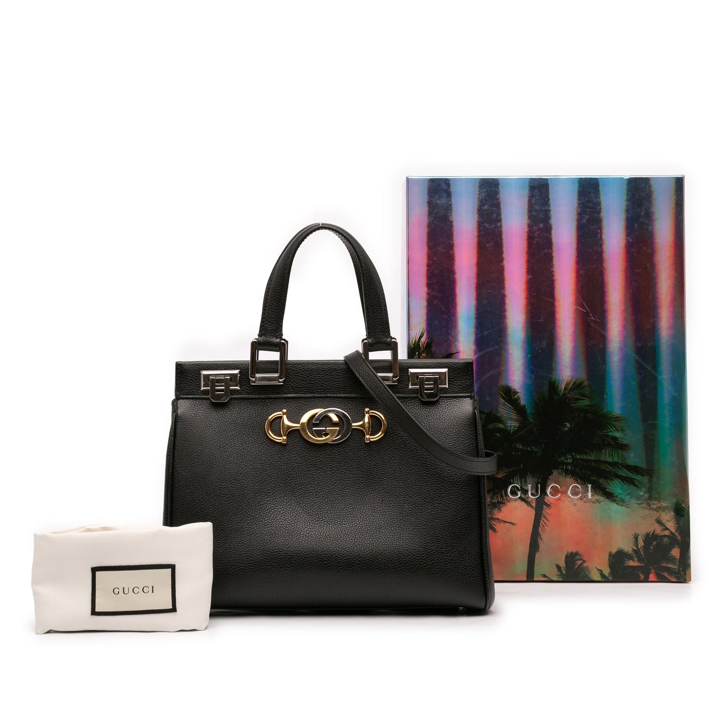 Gucci Small Grained Calfskin Zumi Top Handle Bag