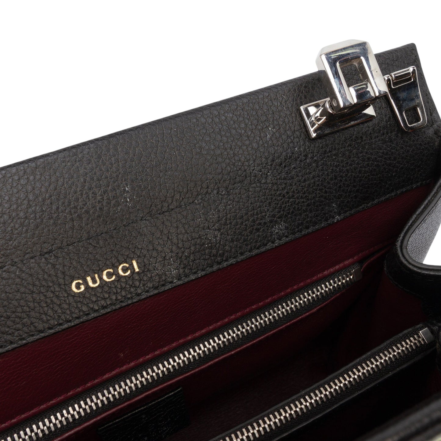 Gucci Small Grained Calfskin Zumi Top Handle Bag